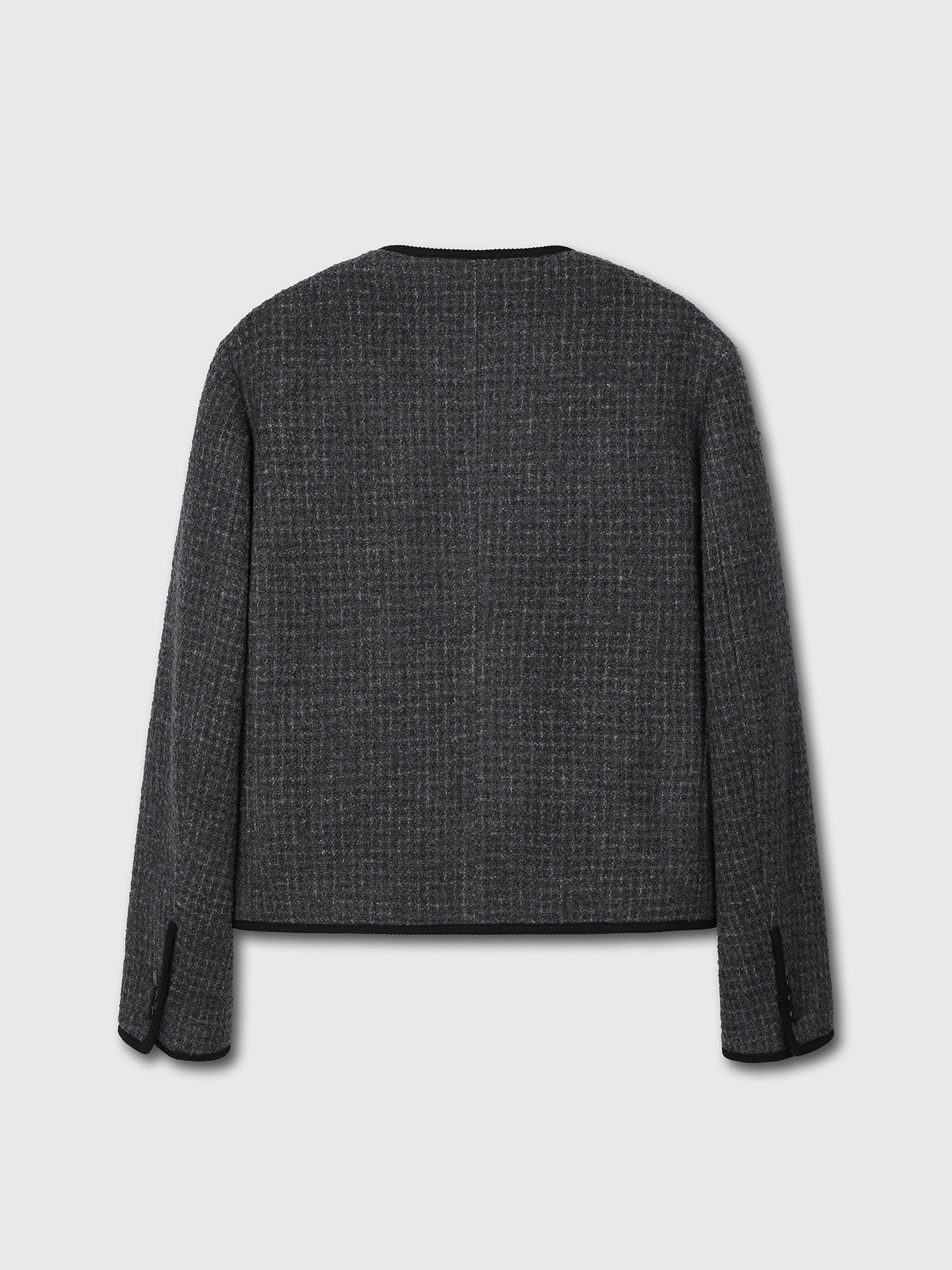 Tonywack - Wool Tweed Blouson Jacket (Dark Grey) product image 7 | TRAB K-Fashion Australia