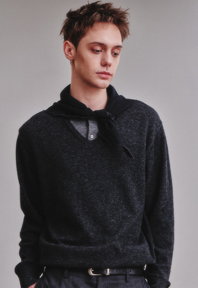 Art if acts - Linen Scarf (Black) product image 2 | TRAB K-Fashion Australia