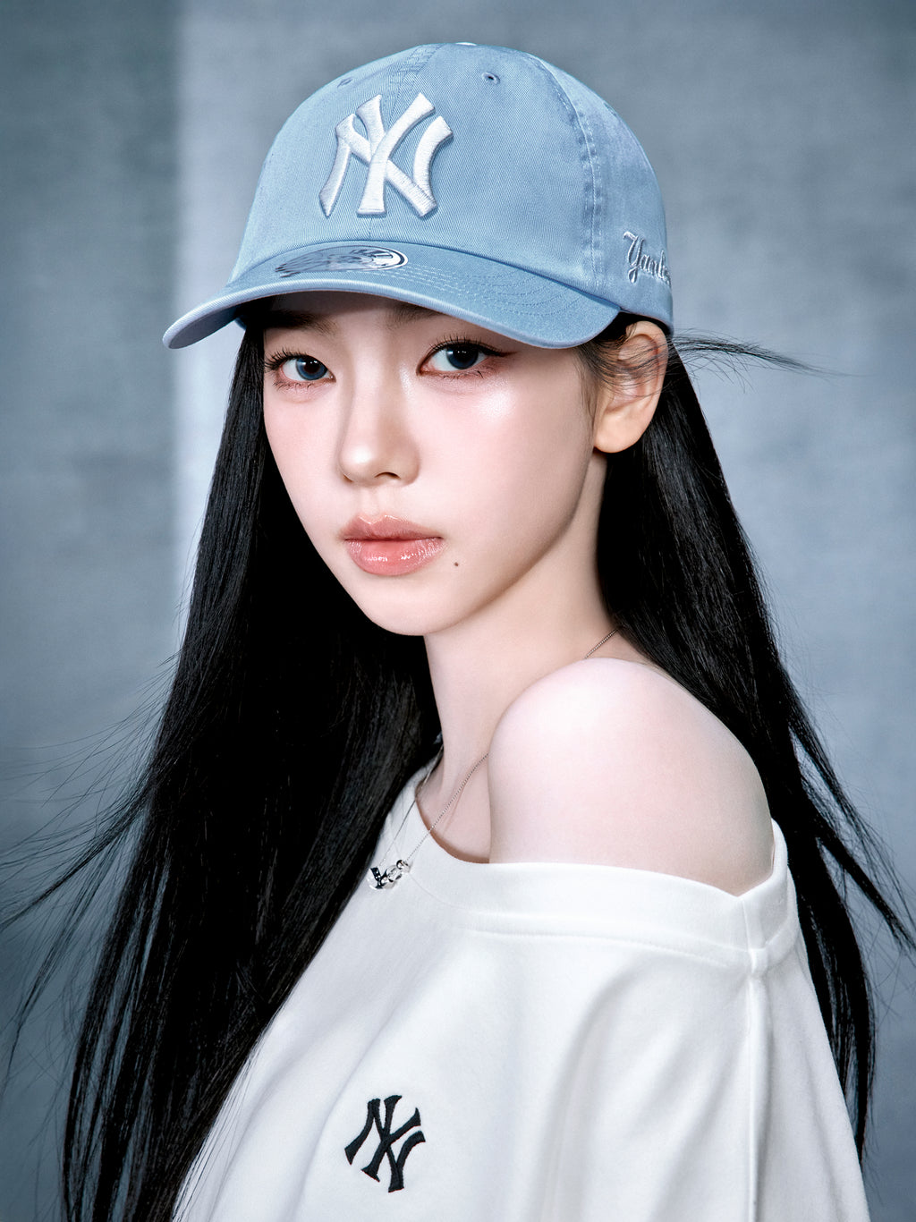 MLB Korea - MLB Signature Unstructured Ball Cap New York Yankees (Sky Blue) product image 1 | TRAB K-Fashion Australia