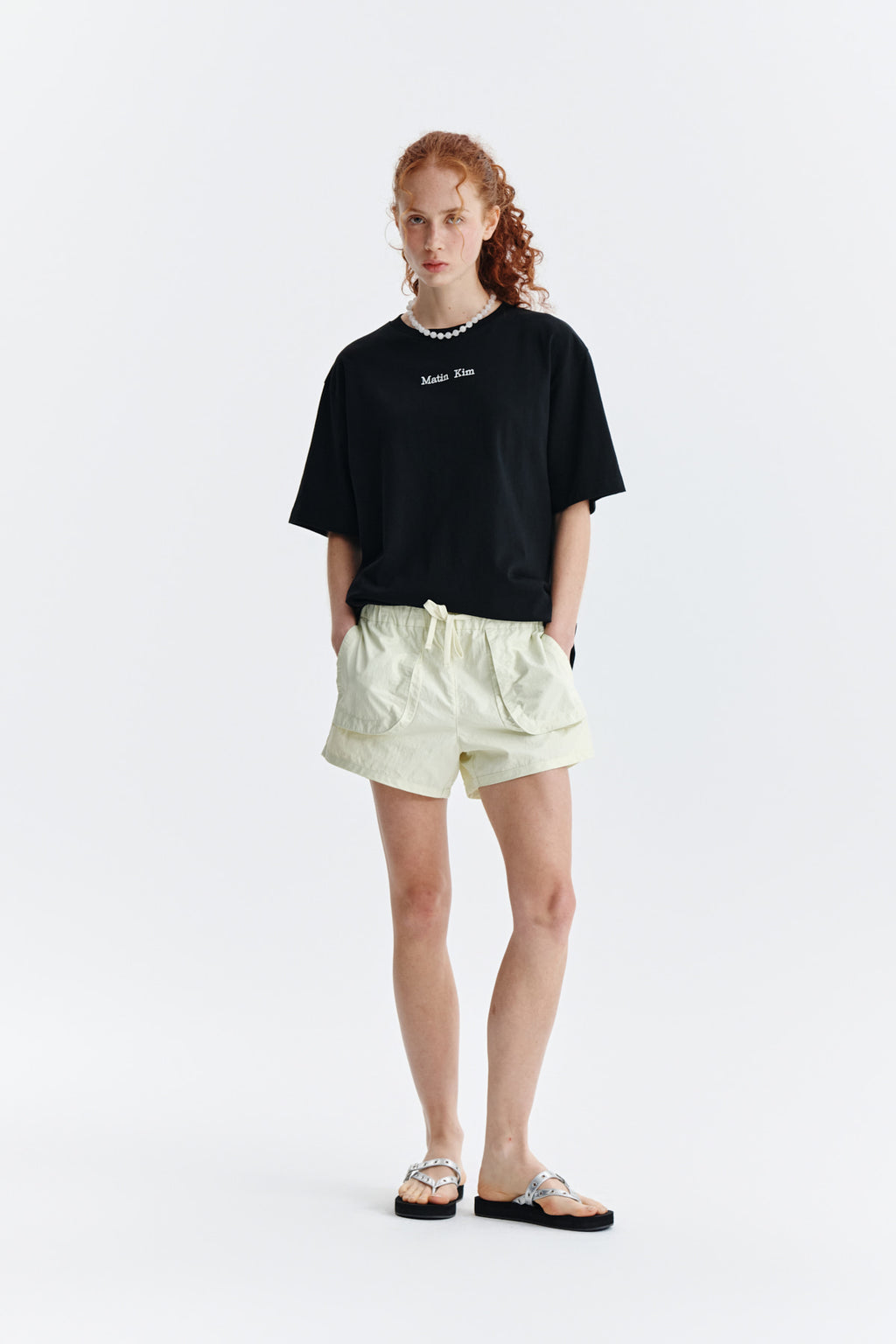 Matin Kim - Embroidery Small Logo Oversize Top (Black) product image 9 | TRAB K-Fashion Australia