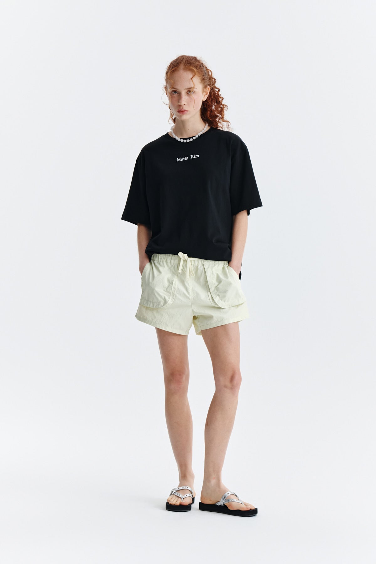 Matin Kim - Embroidery Small Logo Oversize Top (Black) product image 9 | TRAB K-Fashion Australia