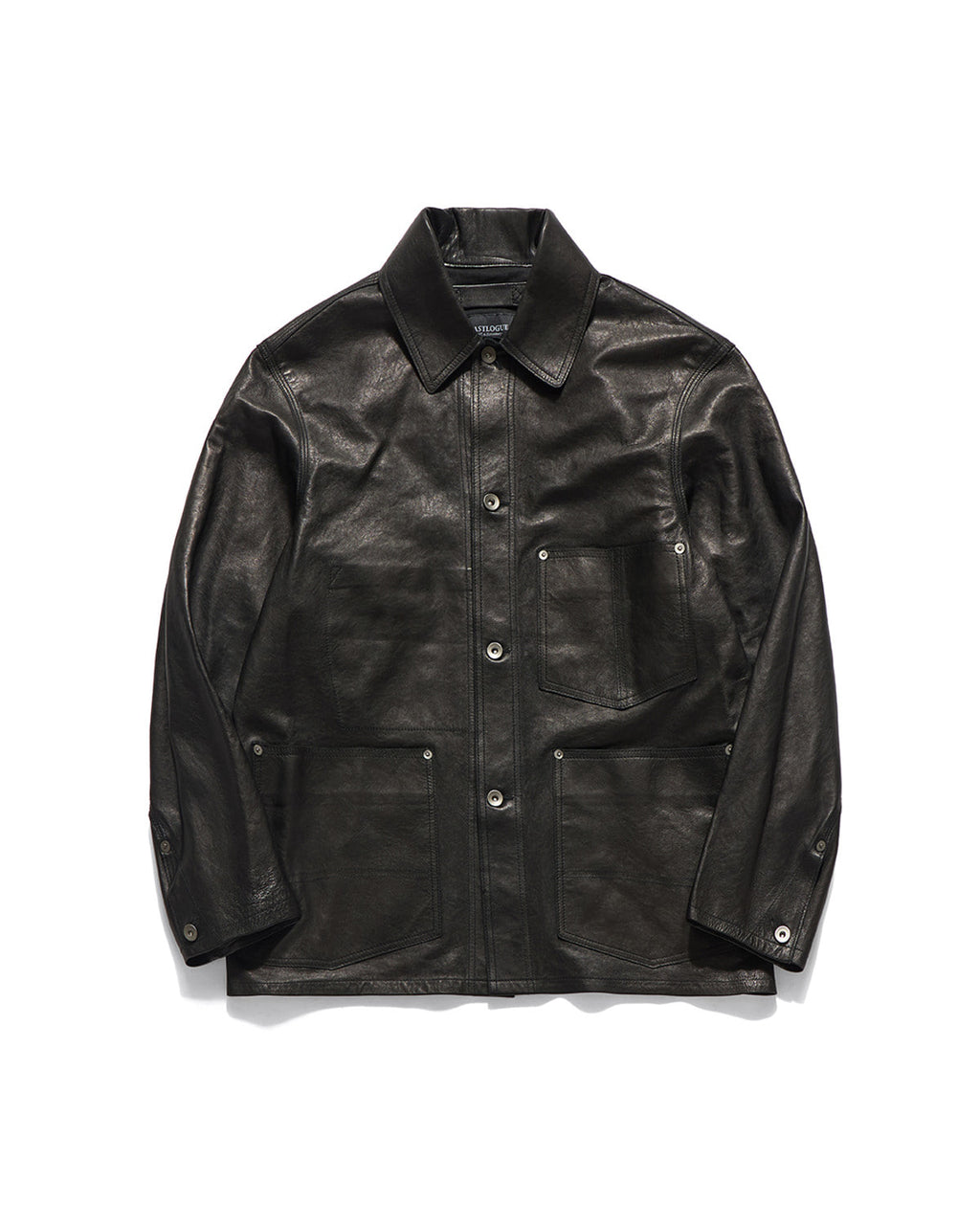 Eastlogue - Railman Work Leather Jacket (Black) product image 1 | TRAB K-Fashion Australia