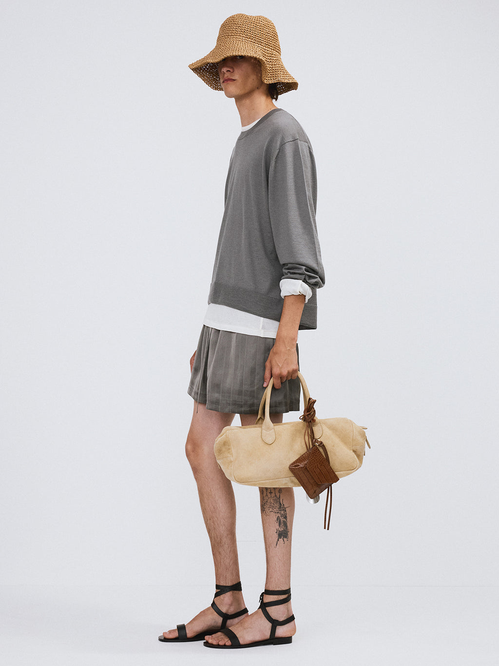 Recto - Silky Lounge Shorts (Midnight Grey) product image 3 | TRAB K-Fashion Australia