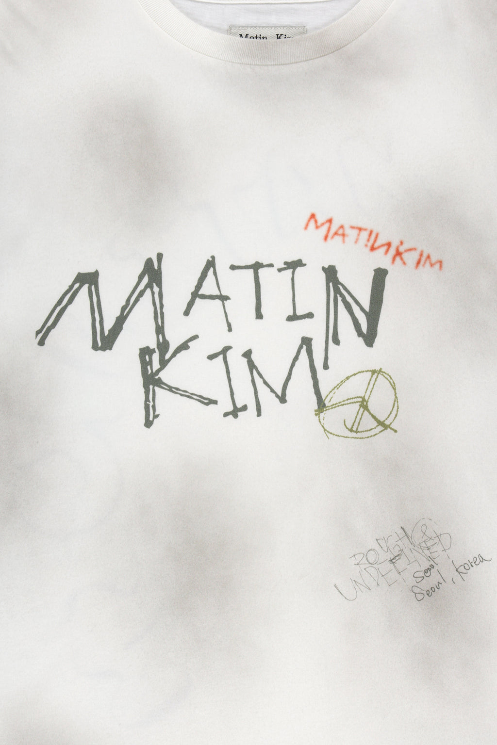 Matin Kim - Vintage Graffiti Logo Top (White) product image 5 | TRAB K-Fashion Australia