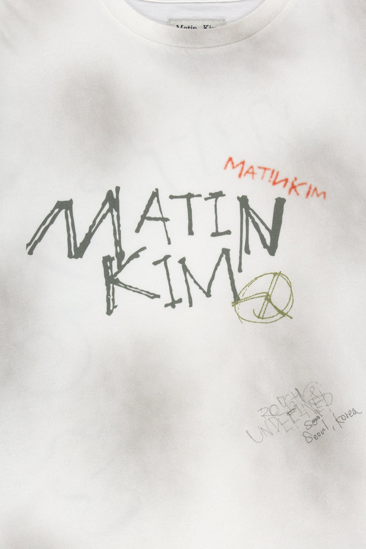 Matin Kim - Vintage Graffiti Logo Top (White) product image 5 | TRAB K-Fashion Australia