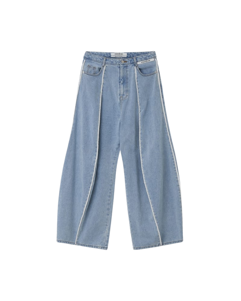 Kimhe Kim - Pearl Embellished Jeans (Sky Blue) product image 11 | TRAB K-Fashion Australia