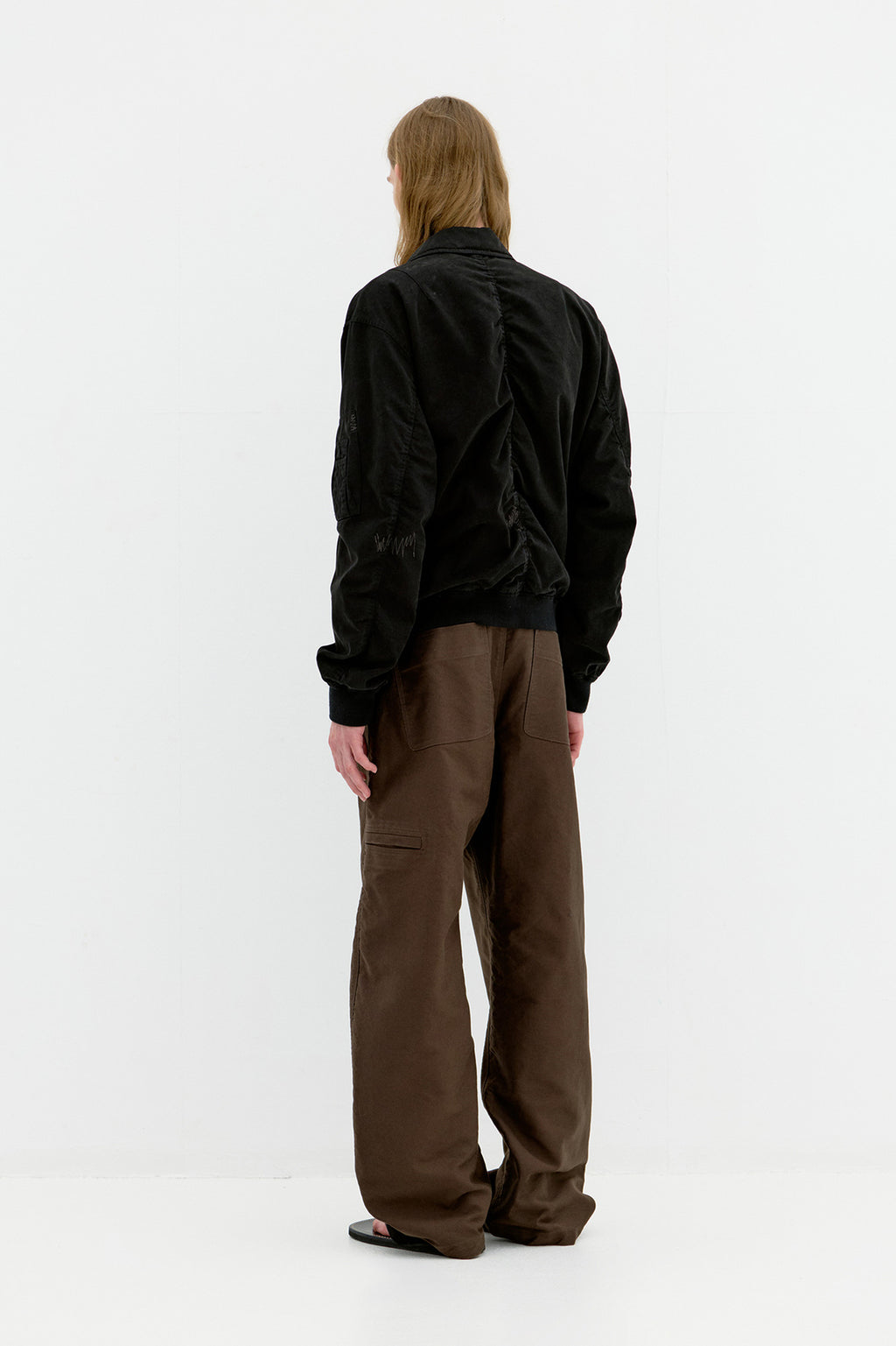 Coor - Dyed Cotton Flight Jumper (Washed Black) product image 4 | TRAB K-Fashion Australia