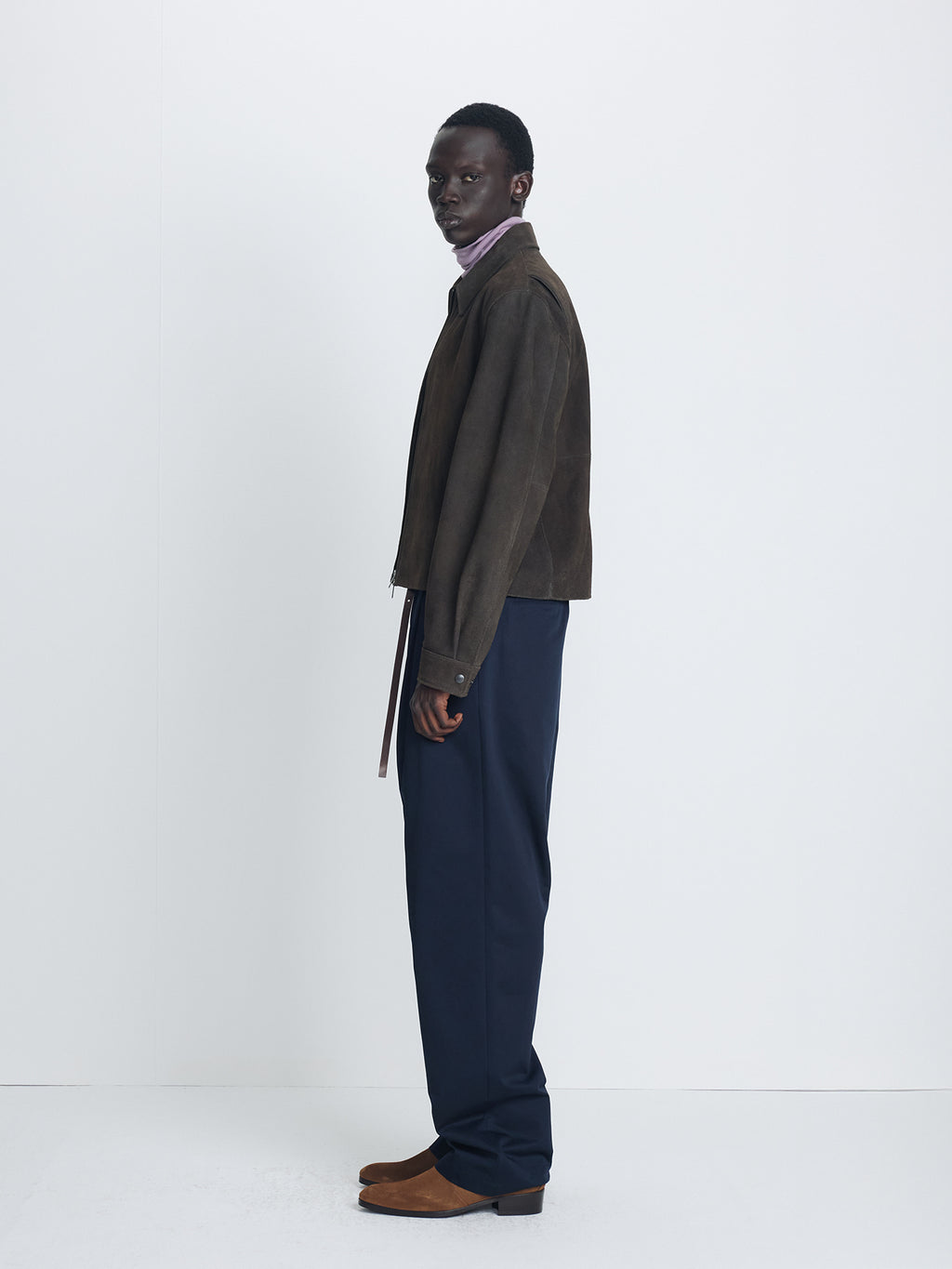 Tonywack - Cotton Drill Pleated Chino Pants (Navy) product image 2 | TRAB K-Fashion Australia