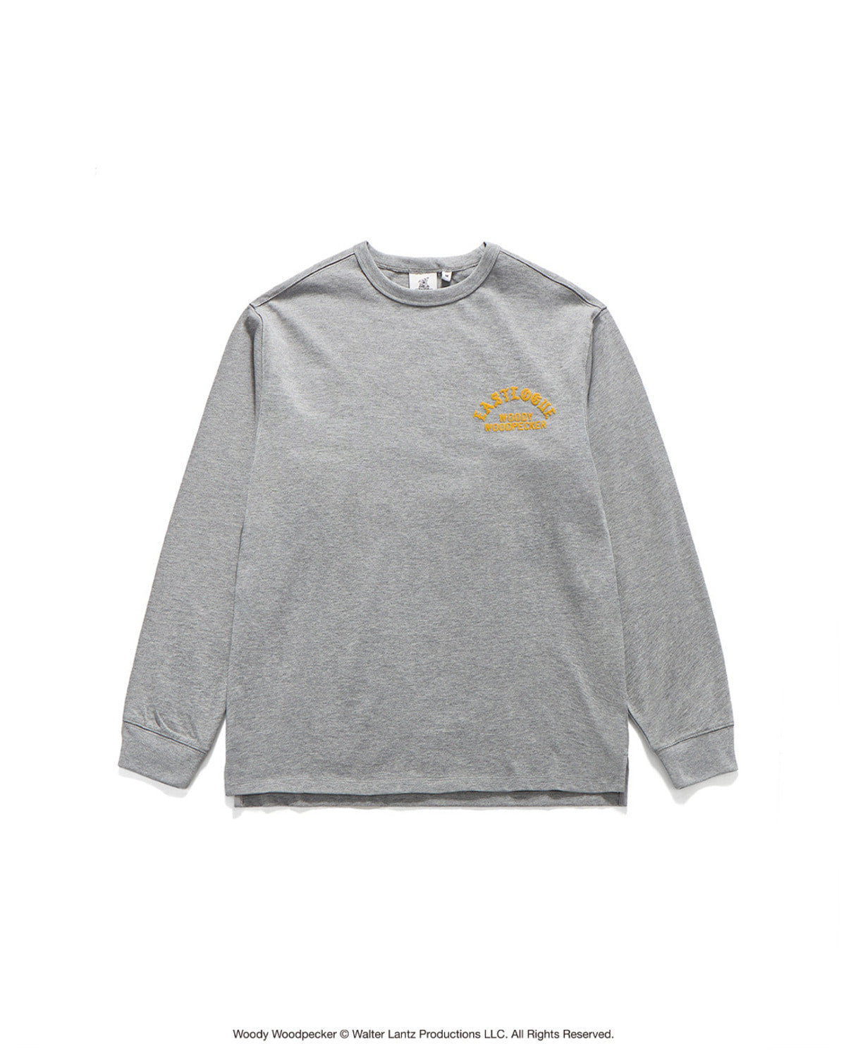 Eastlogue - Flocking And Embroidered Woody L.s T-shirts (Melange Grey) product image 1 | TRAB K-Fashion Australia