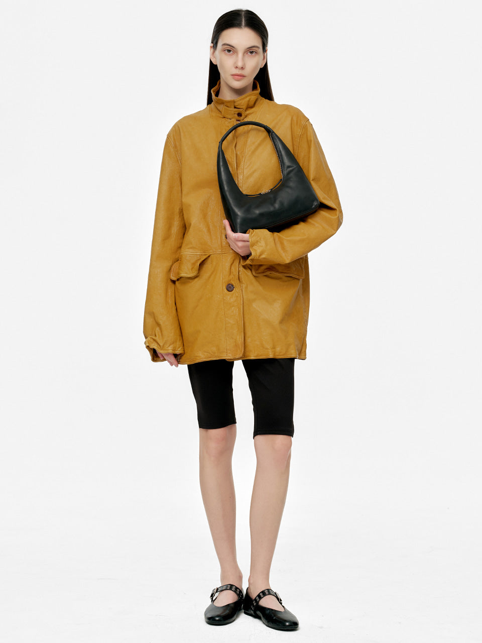 Marge Sherwood - Hobo Shoulder (Black Pull-Up) product image 3 | TRAB K-Fashion Australia