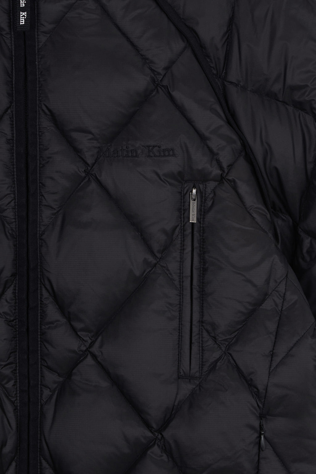 Matin Kim - Quilting Hoody Lightweight Jumper (down Blended) (Black) product image 3 | TRAB K-Fashion Australia