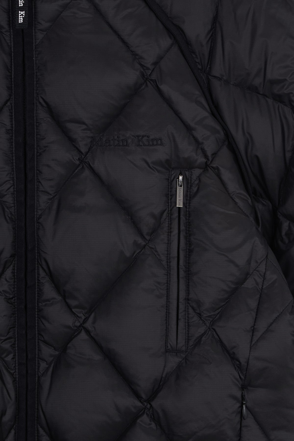 Matin Kim - Quilting Hoody Lightweight Jumper (down Blended) (Black) product image 3 | TRAB K-Fashion Australia