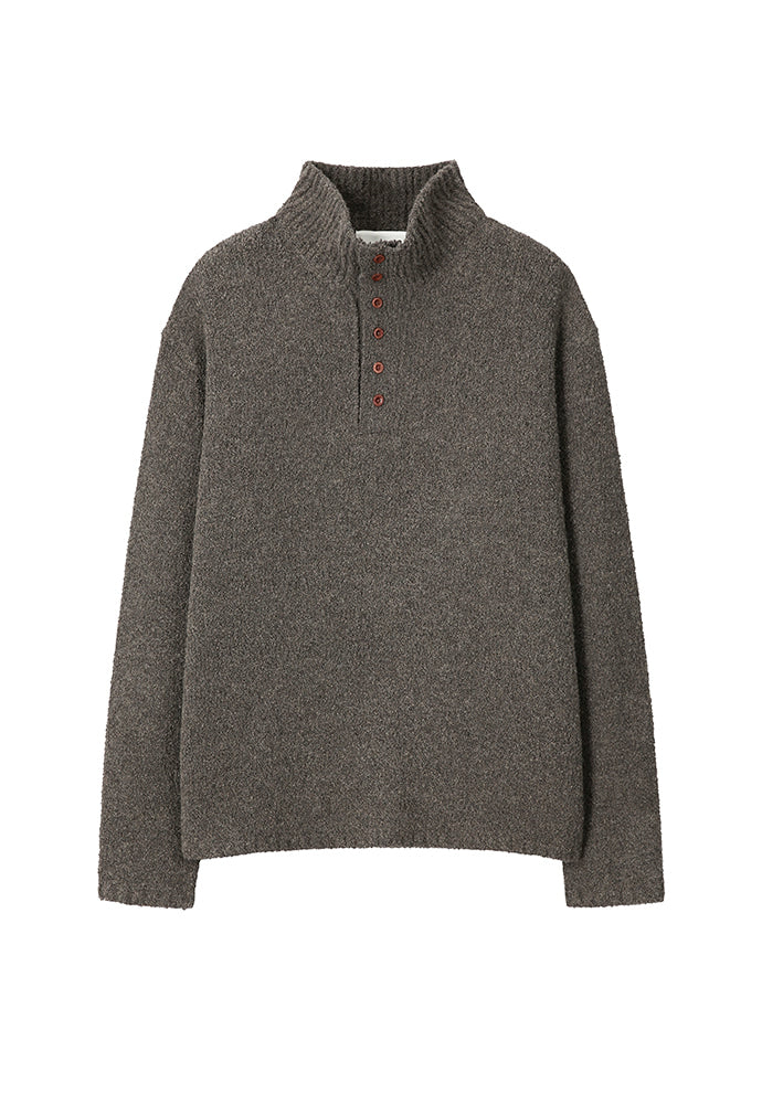 Art if acts - Alpaca Blended Button Down Turtle Neck Knit (Vintage Wood) product image 7 | TRAB K-Fashion Australia