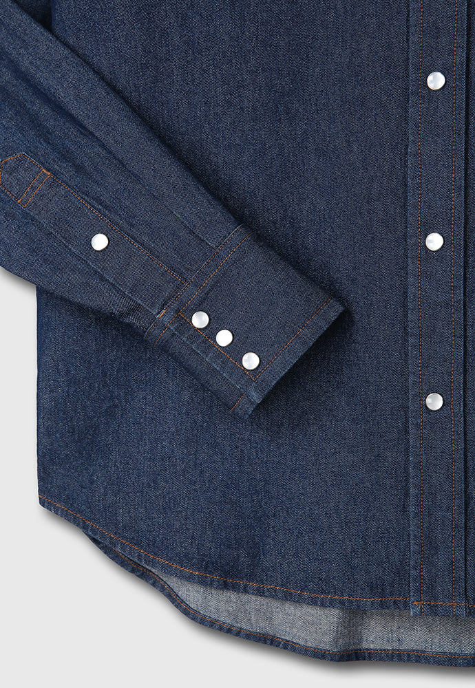 Tonywack - Rinsed Denim Western Shirt (Indigo) product image 12 | TRAB K-Fashion Australia
