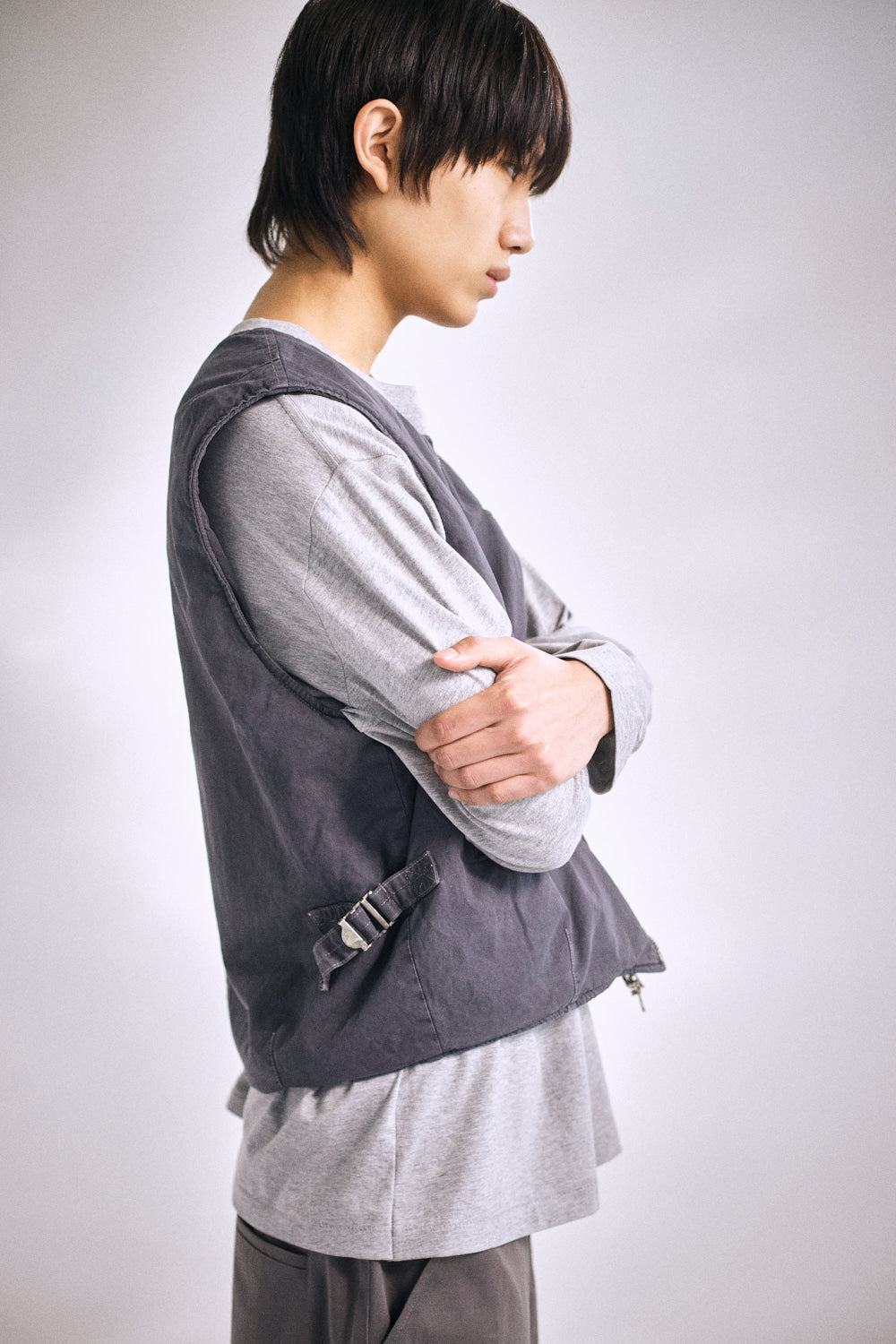 Hatchingroom - VTG Layering Vest Dyed (Grey) product image 13 | TRAB K-Fashion Australia