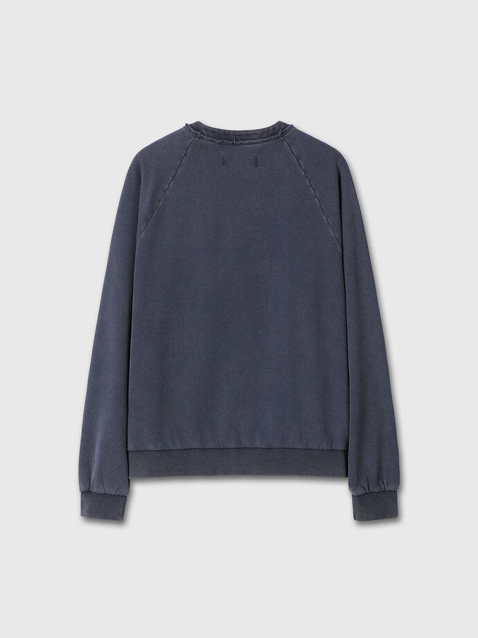 Tonywack - Garment Dyed Zip Sweatshirt (Faded Navy) product image 10 | TRAB K-Fashion Australia