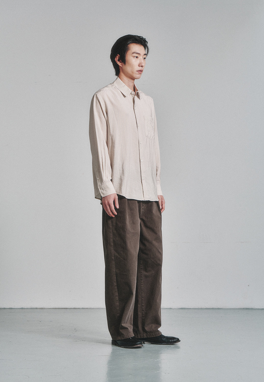 Art if acts - Wrinkle Rayon Shirt (French Beige) product image 3 | TRAB K-Fashion Australia