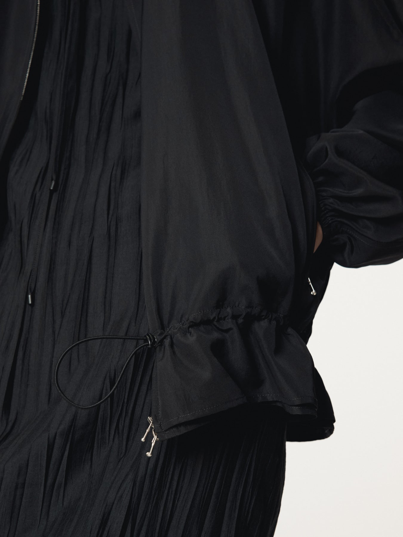 Recto - Silk Blend Technical Hoodie Jumper (Black) product image 9 | TRAB K-Fashion Australia