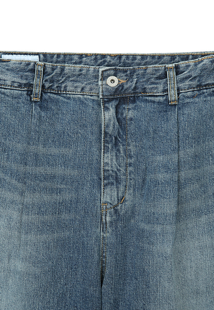 Art if acts - One Tuck Curve Denim Pants (Washed Blue) product image 7 | TRAB K-Fashion Australia
