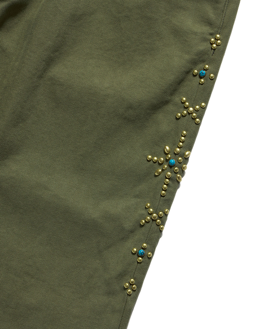 Eastlogue - Rockabilly Trucker Pants (Olive Herringbone) product image 8 | TRAB K-Fashion Australia