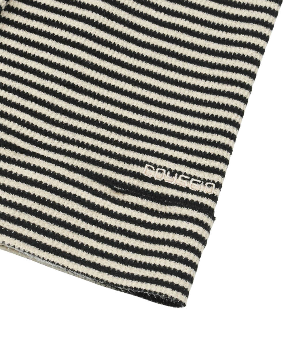Coyseio - Wide Collar Waffle Stripe Shirt (Black) product image 13 | TRAB K-Fashion Australia