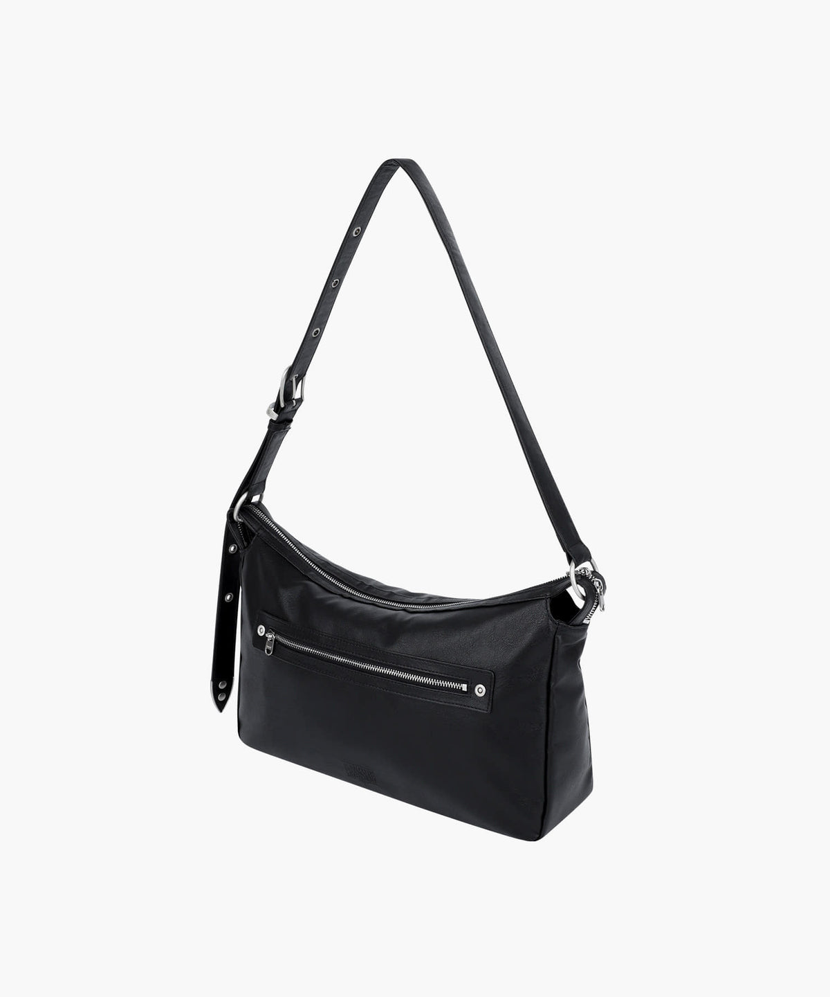 Marithe & Francois Girbaud - Classic Logo Zip Buckle Shoulder Bag (Black) product image 2 | TRAB K-Fashion Australia