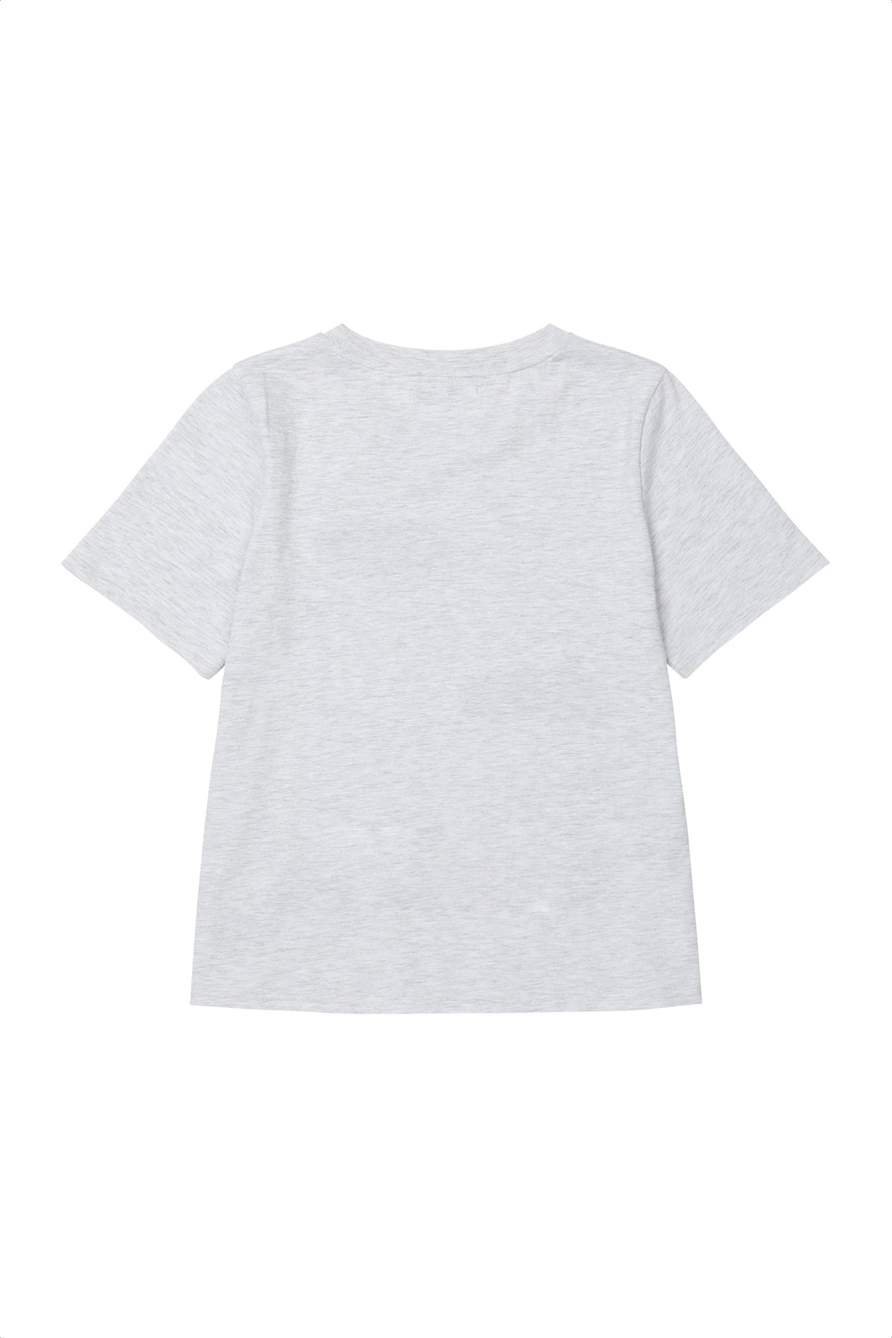 Deinet - Patched Lettering T-Shirt (Melange White) product image 2 | TRAB K-Fashion Australia