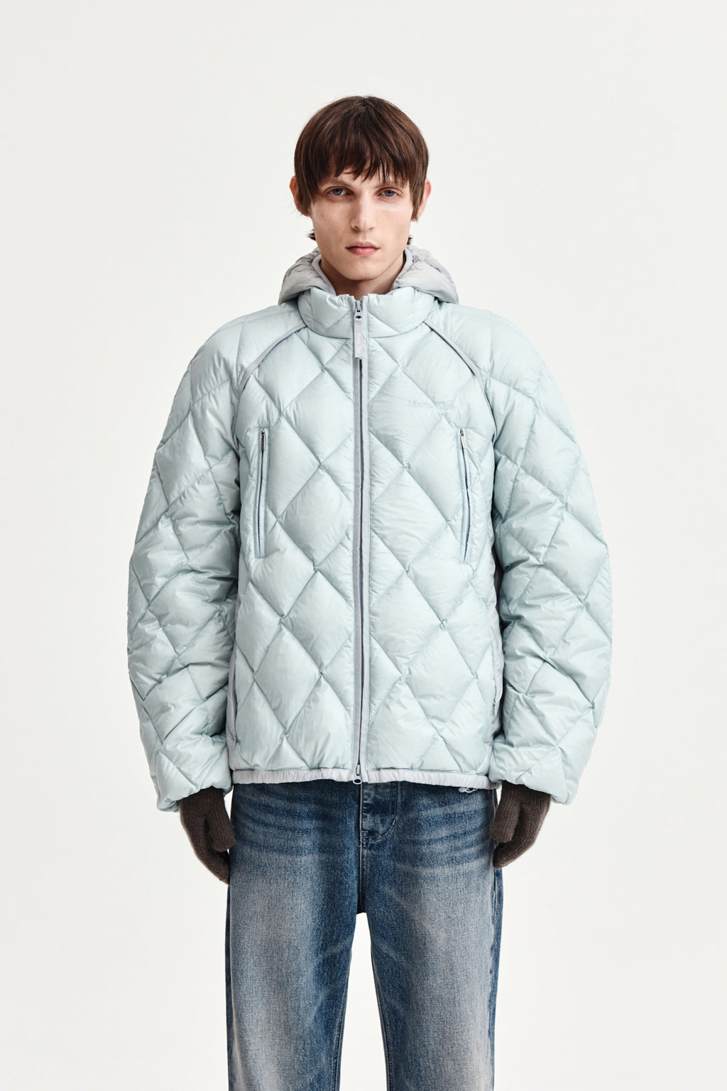 Matin Kim - Quilting Hoody Lightweight Jumper (down Blended) (Mint) product image 10 | TRAB K-Fashion Australia