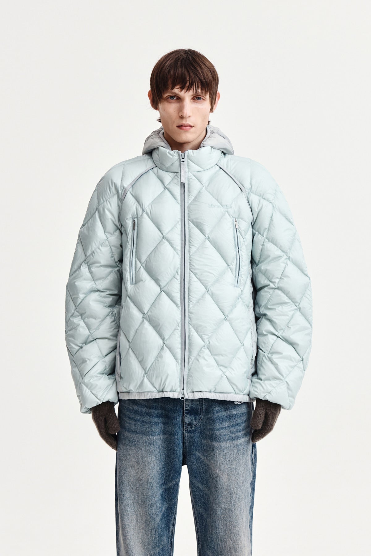 Matin Kim - Quilting Hoody Lightweight Jumper (down Blended) (Mint) product image 10 | TRAB K-Fashion Australia