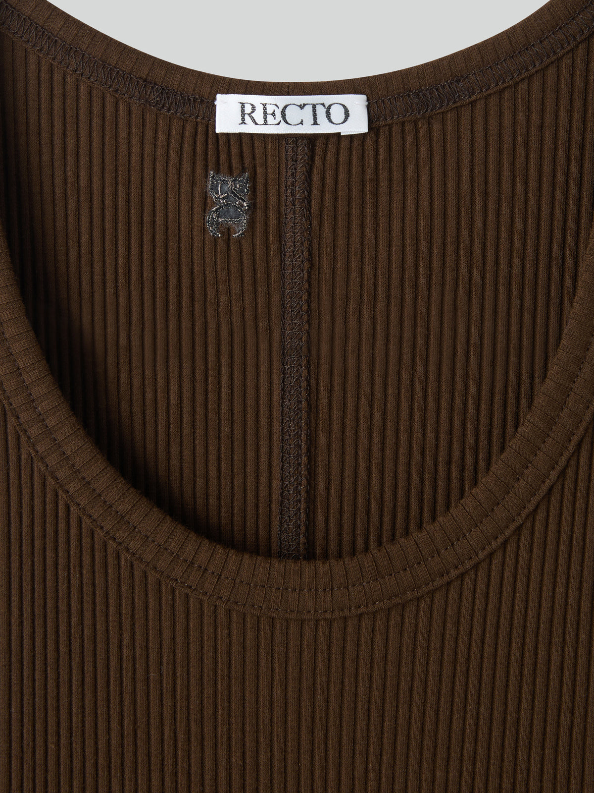 Recto - Ribbed Tank Top (Khaki Brown) product image 3 | TRAB K-Fashion Australia