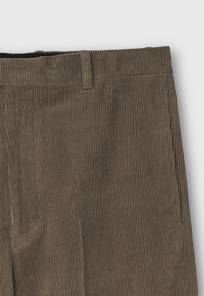 Tonywack - Corduroy Wide-Leg Tailored Trousers (Taupe) product image 9 | TRAB K-Fashion Australia