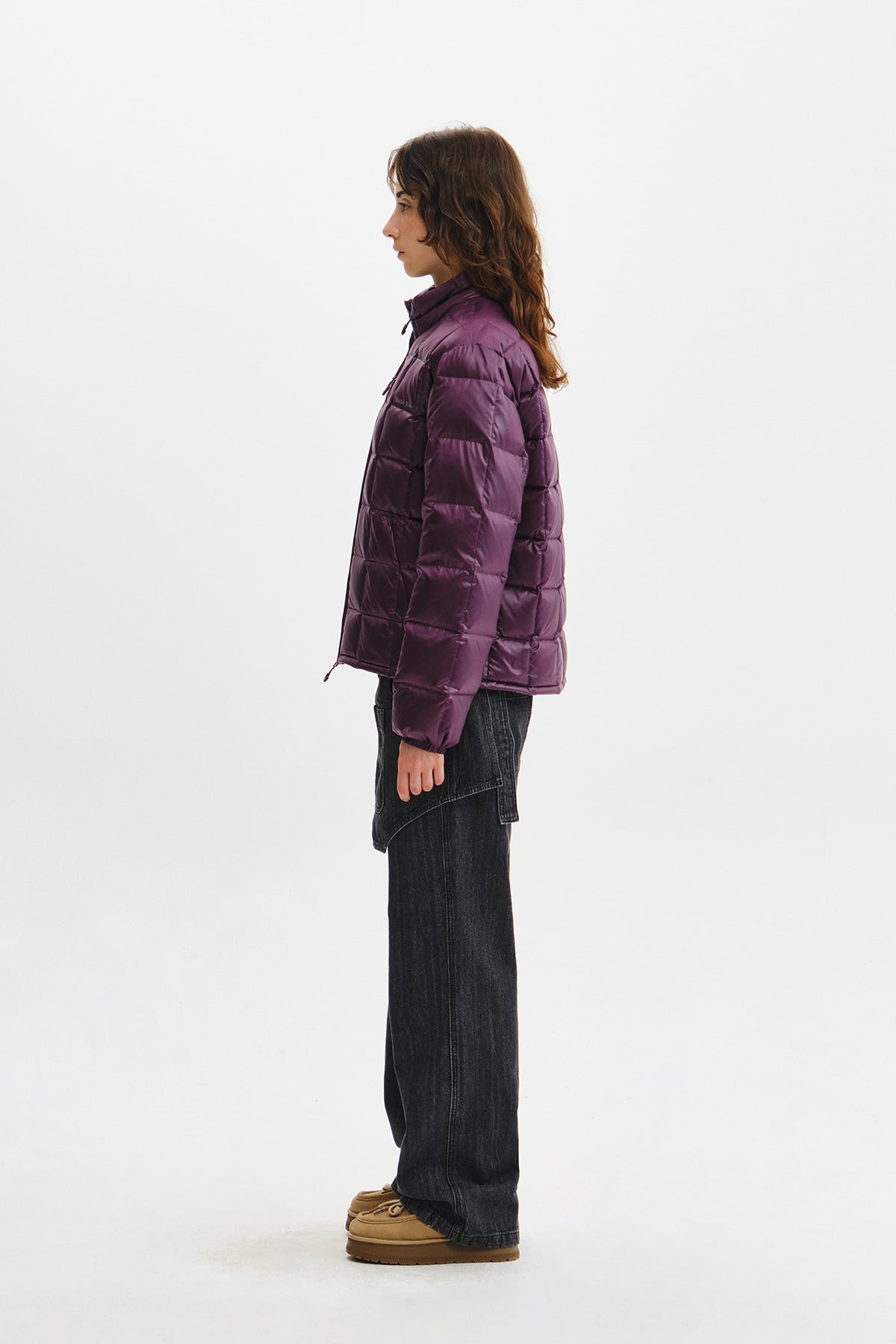 Matin Kim - Matin Grid Quilted Light Down Jumper (Purple) product image 8 | TRAB K-Fashion Australia