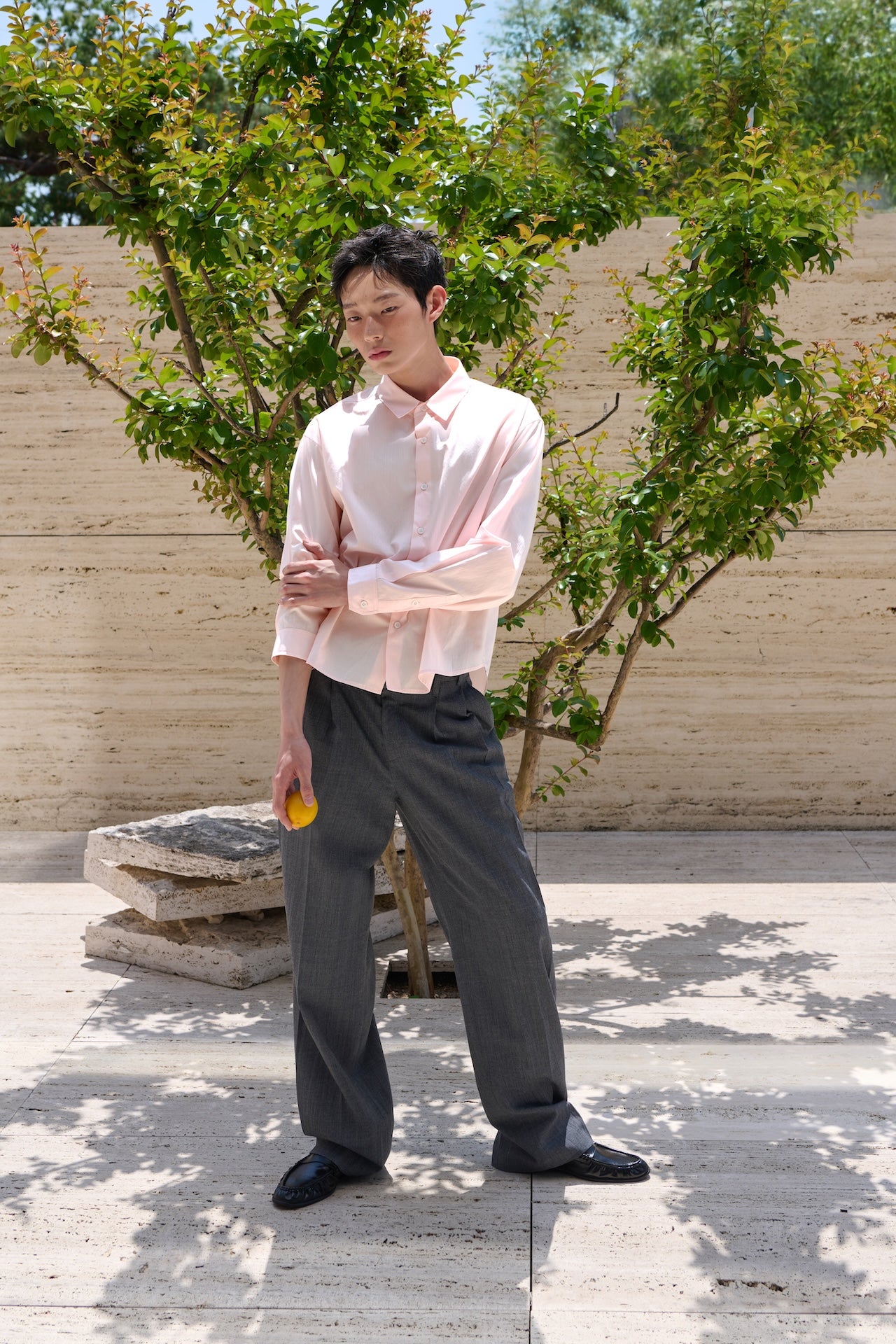 STU - Stripe Crop Shirt (Pink) product image 11 | TRAB K-Fashion Australia