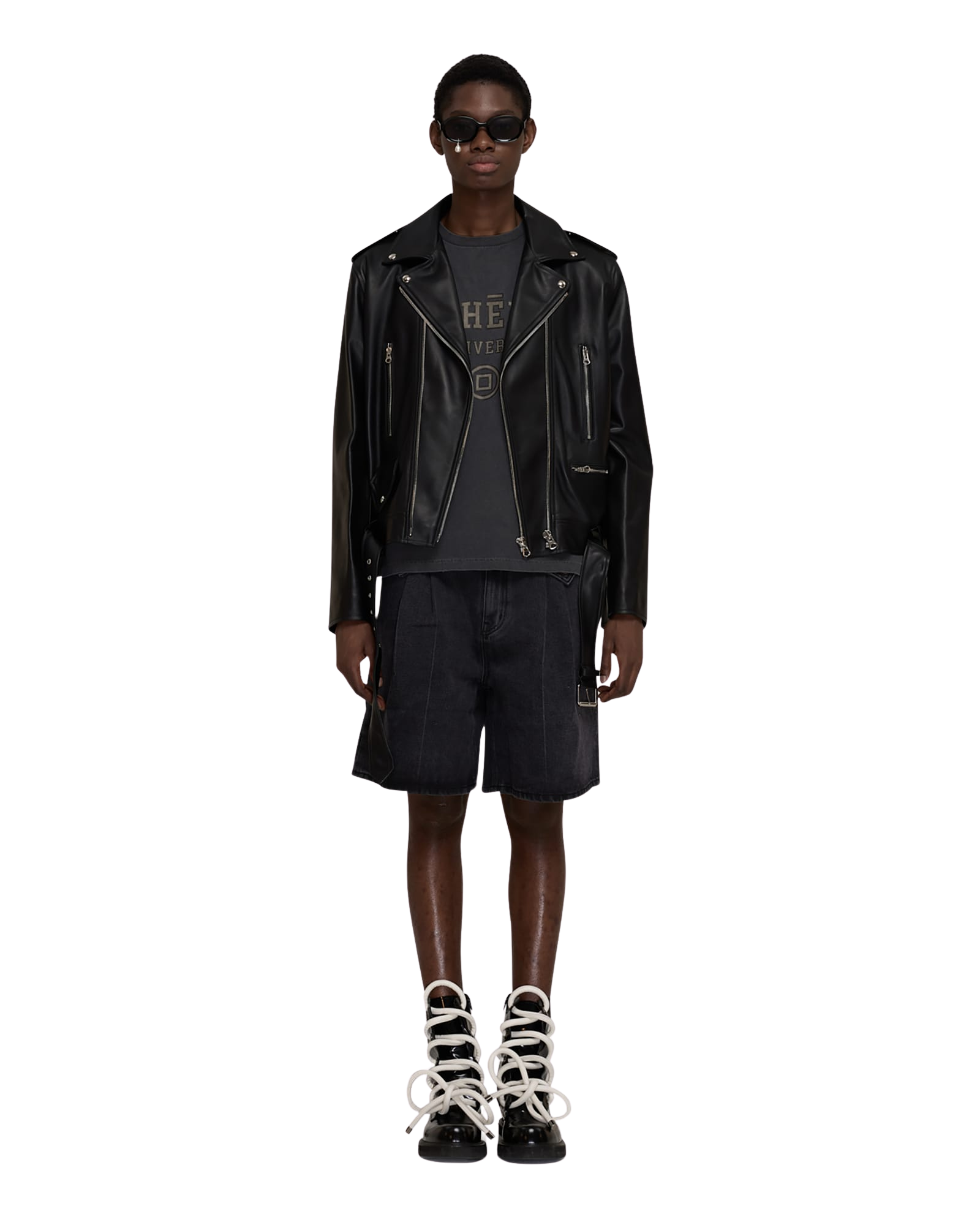 Kimhe Kim - Pearl Tear Round Sunglasses (Black) product image 3 | TRAB K-Fashion Australia