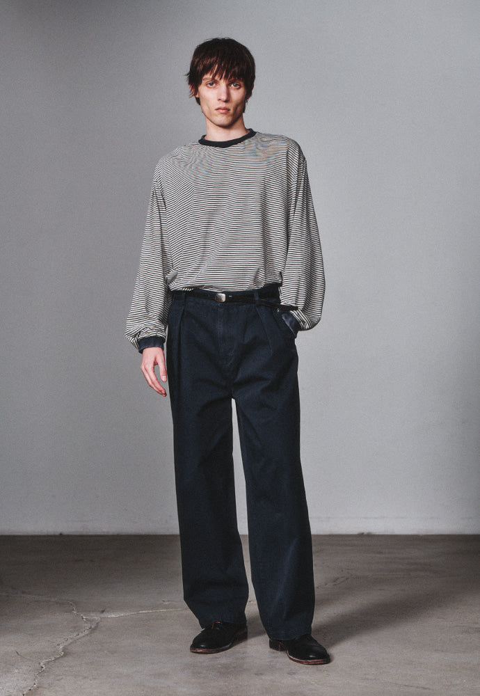 Art if acts - Washed Stripe Long Sleeve (Navy) product image 4 | TRAB K-Fashion Australia