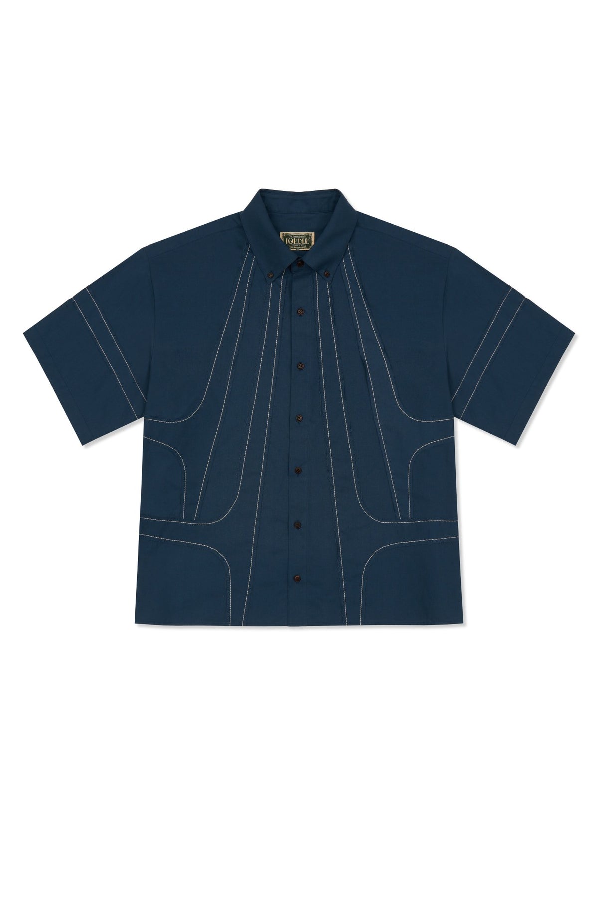 Ioedle - Streamline Short Sleeve Shirt (Navy) product image 3 | TRAB K-Fashion Australia