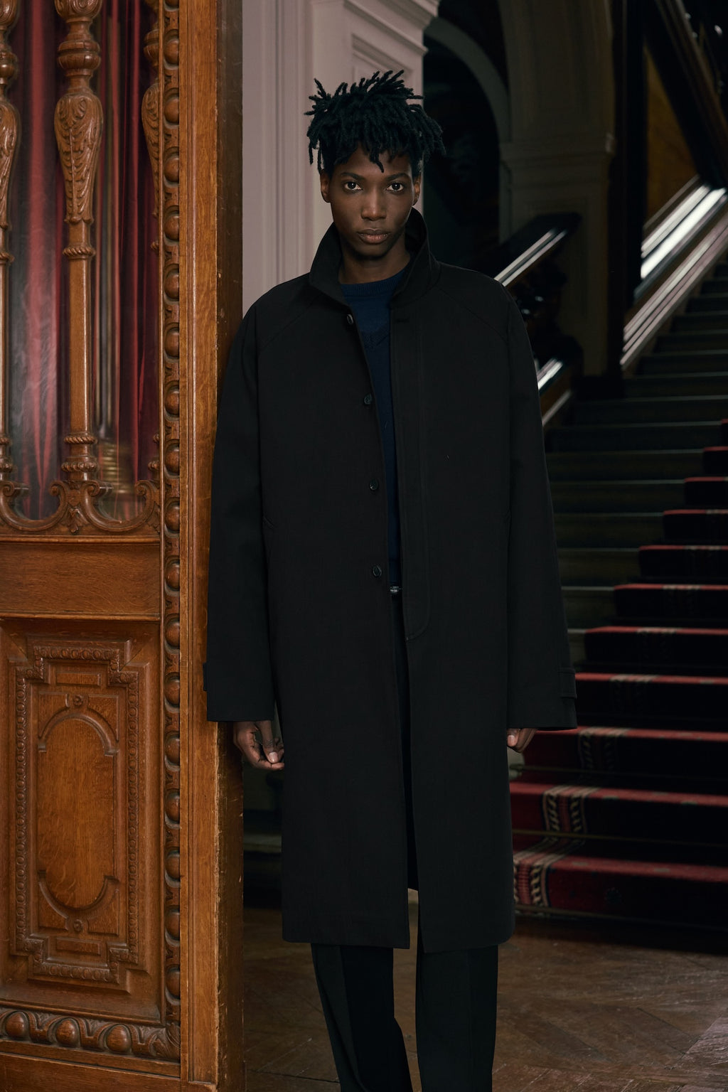 STU - Raglan Mac Coat (Black) product image 15 | TRAB K-Fashion Australia