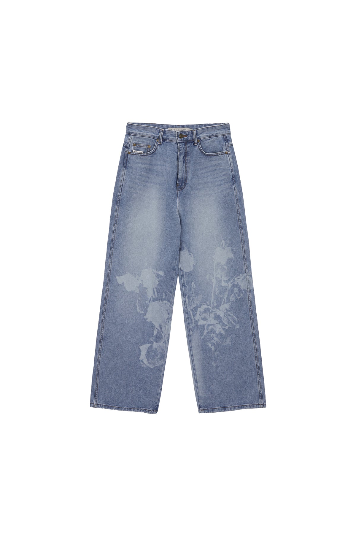 Matin Kim - Flower Printed Denim Pants (Charcoal) product image 12 | TRAB K-Fashion Australia