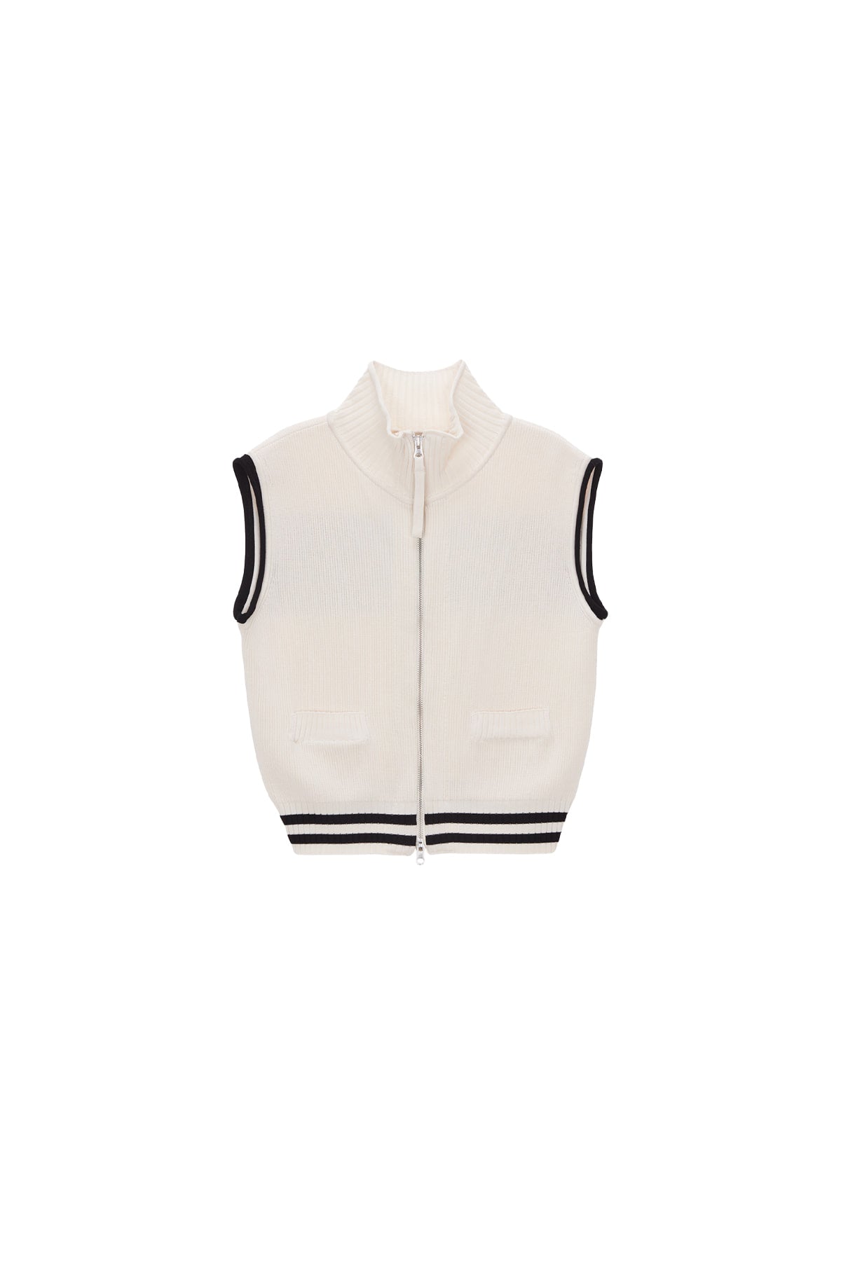 Matin Kim - Spell Point Stripe Knit Vest (Ivory) | TRAB K-Fashion A
