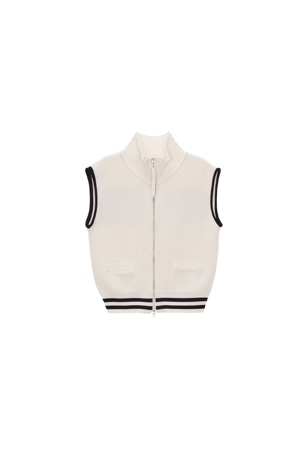 Matin Kim - Spell Point Stripe Knit Vest (Ivory) product image 2 | TRAB K-Fashion Australia
