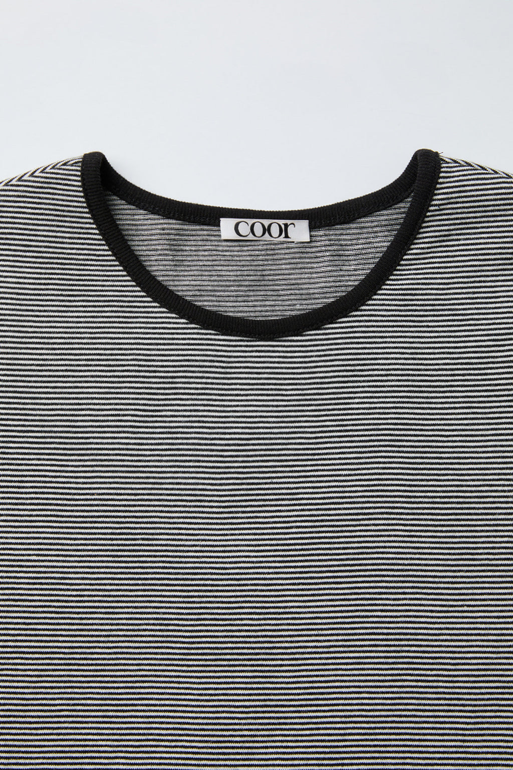 Coor - Striped Crop T-Shirt (Black) product image 5 | TRAB K-Fashion Australia
