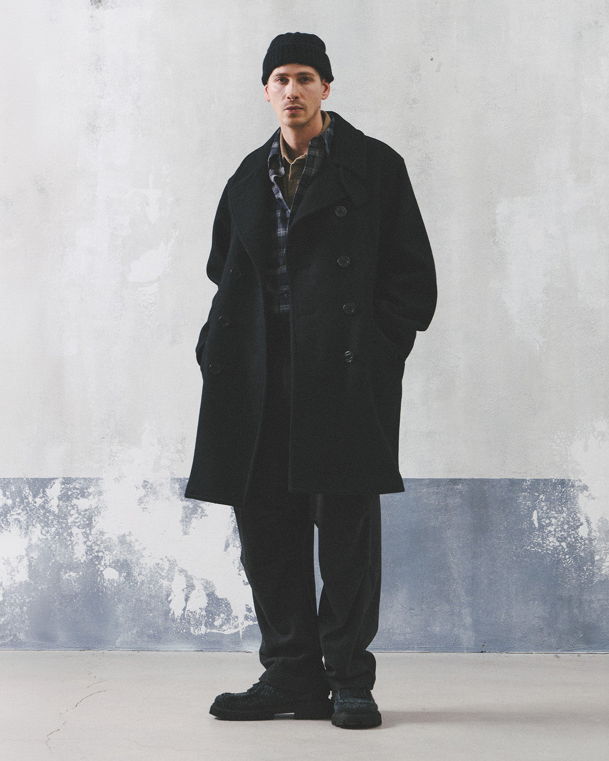 Eastlogue - Naval Coat (Black Melton) product image 1 | TRAB K-Fashion Australia