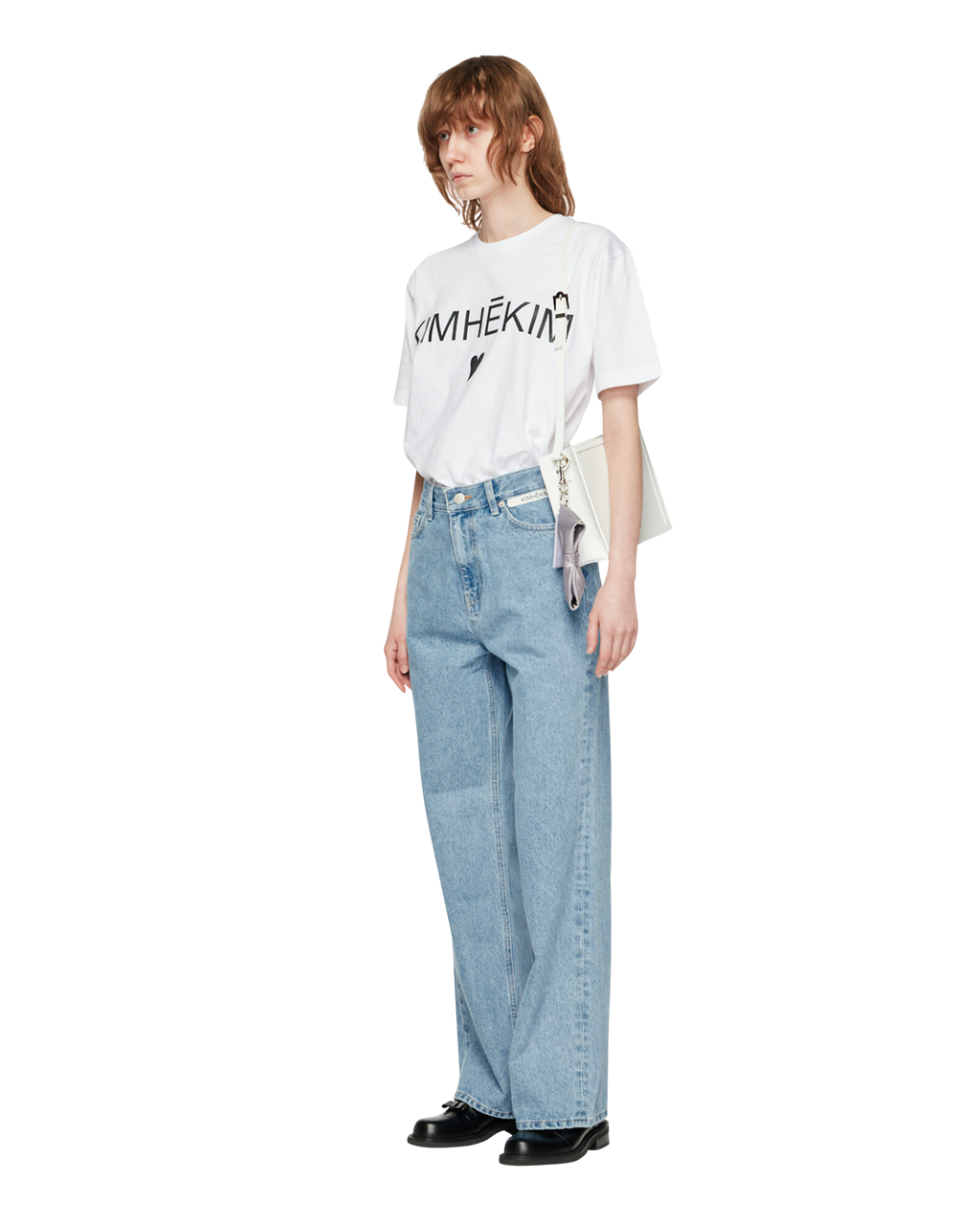 Kimhe Kim - Label Wide Denim (White) product image 2 | TRAB K-Fashion Australia