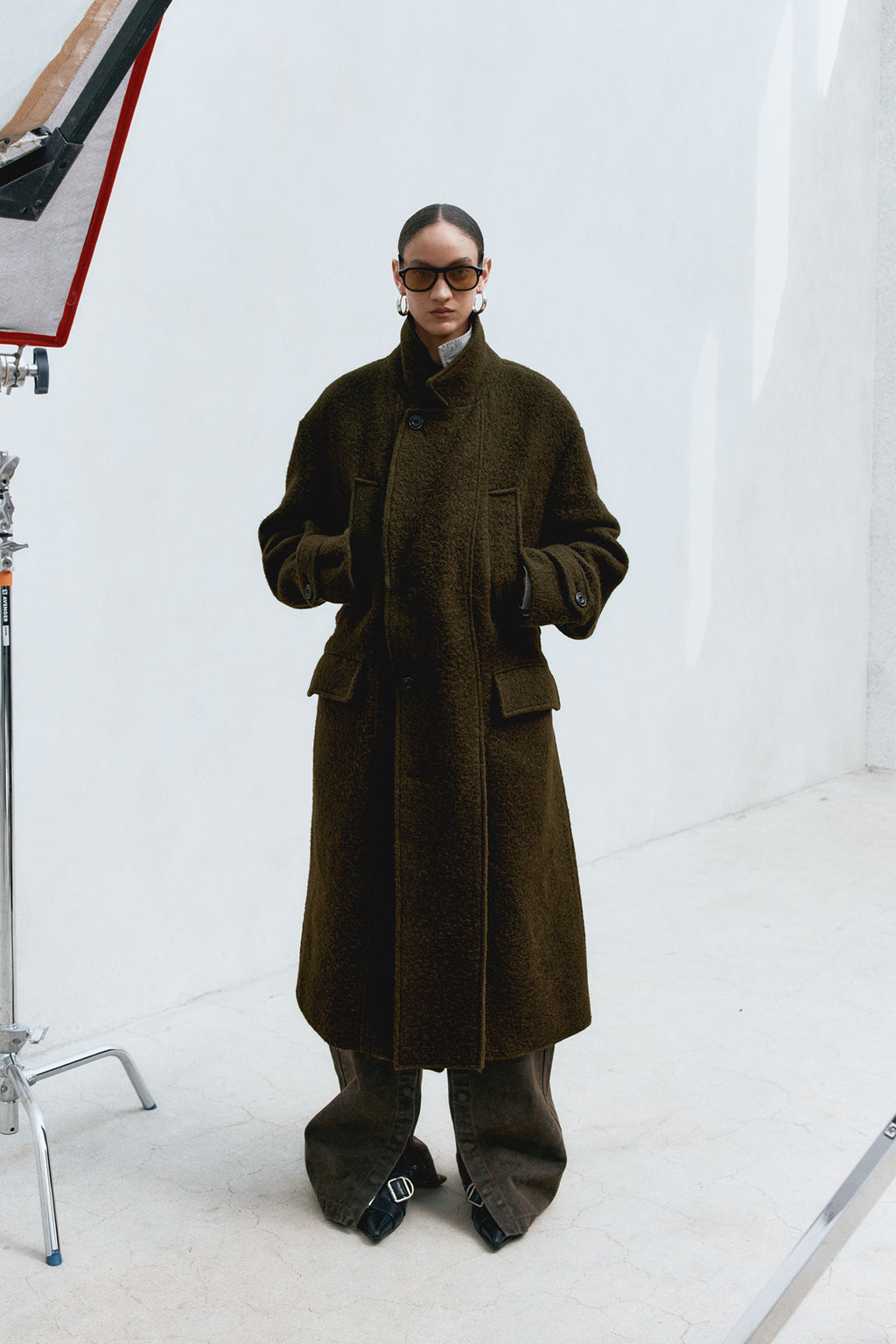 Andersson Bell - Mattia Shaggy Wool Robe Coat (Brown) product image 11 | TRAB K-Fashion Australia