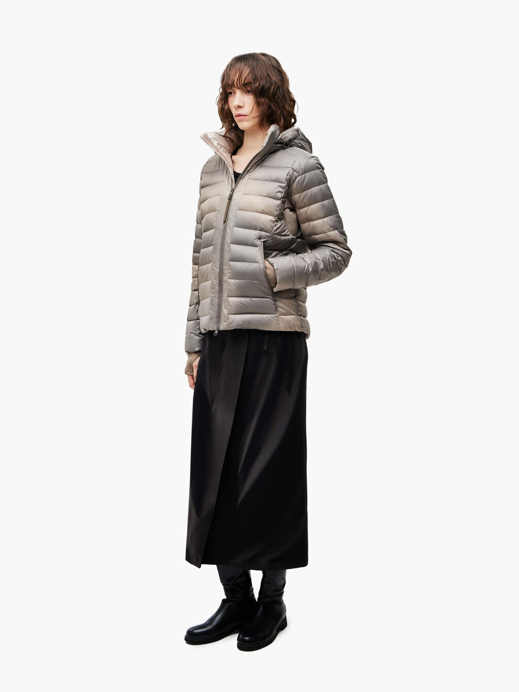 Jiyong Kim - Lightweight Down Jacket (Brown) product image 3 | TRAB K-Fashion Australia