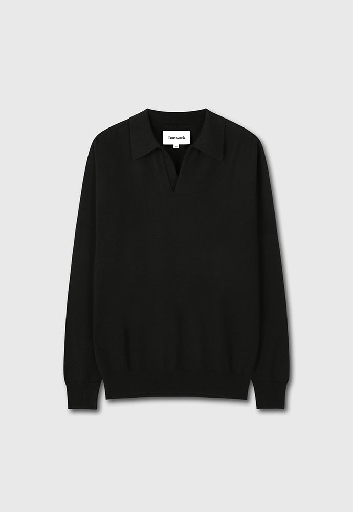 Tonywack - High Count Whole Garment Saddle Neck Knit (Black) product image 7 | TRAB K-Fashion Australia