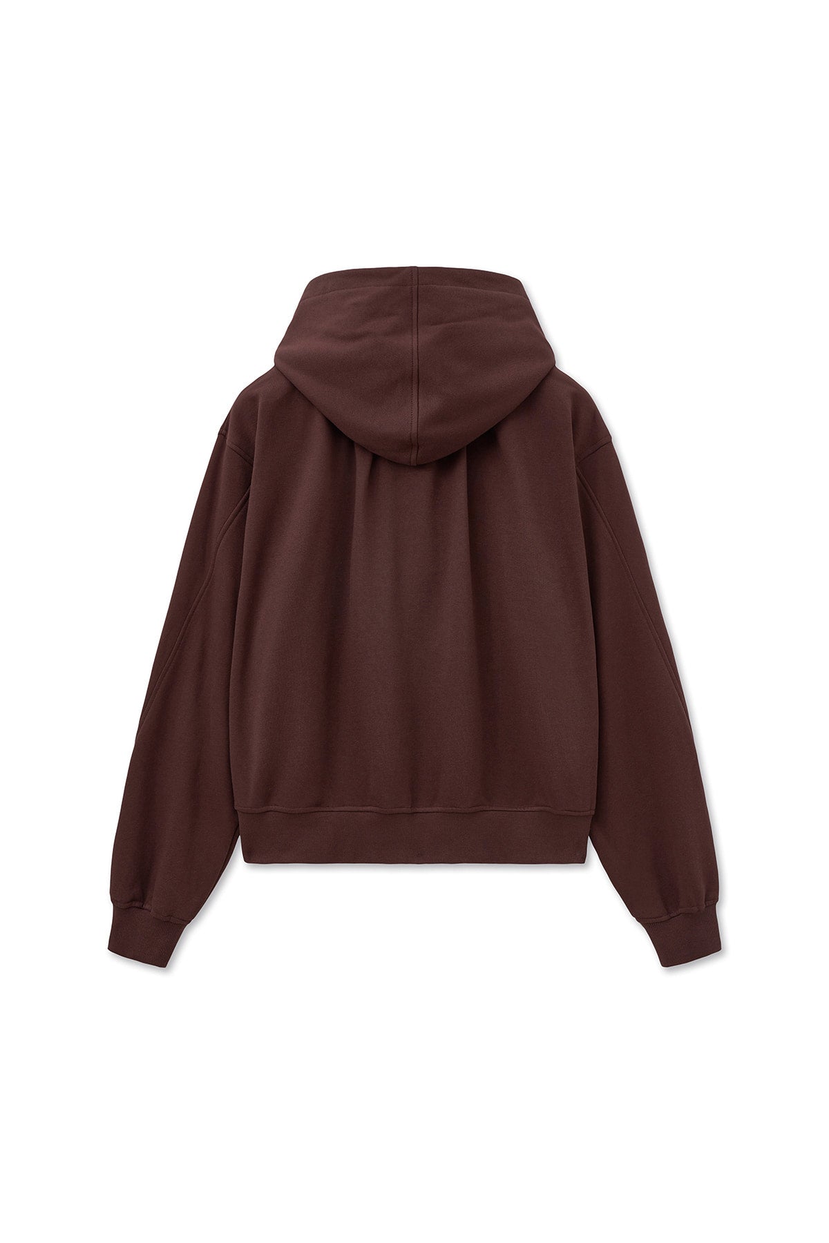 Matin Kim - Drawstring Point Zip Up Hoody (Burgundy) product image 2 | TRAB K-Fashion Australia
