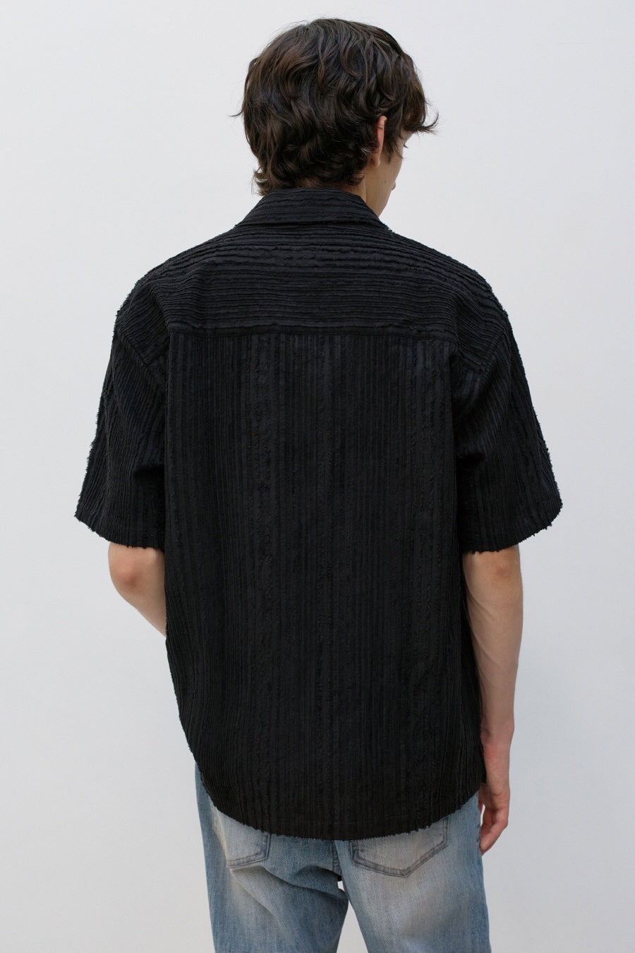Insilence - Textured Wayne Shirt (Black) product image 3 | TRAB K-Fashion Australia