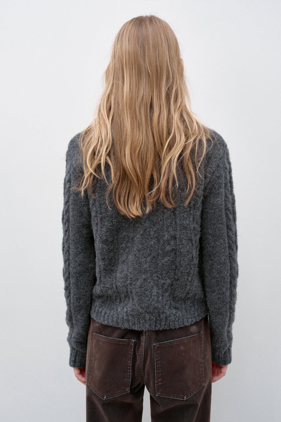 Insilence - Twist Half Zip-up Knit (Charcoal) product image 4 | TRAB K-Fashion Australia