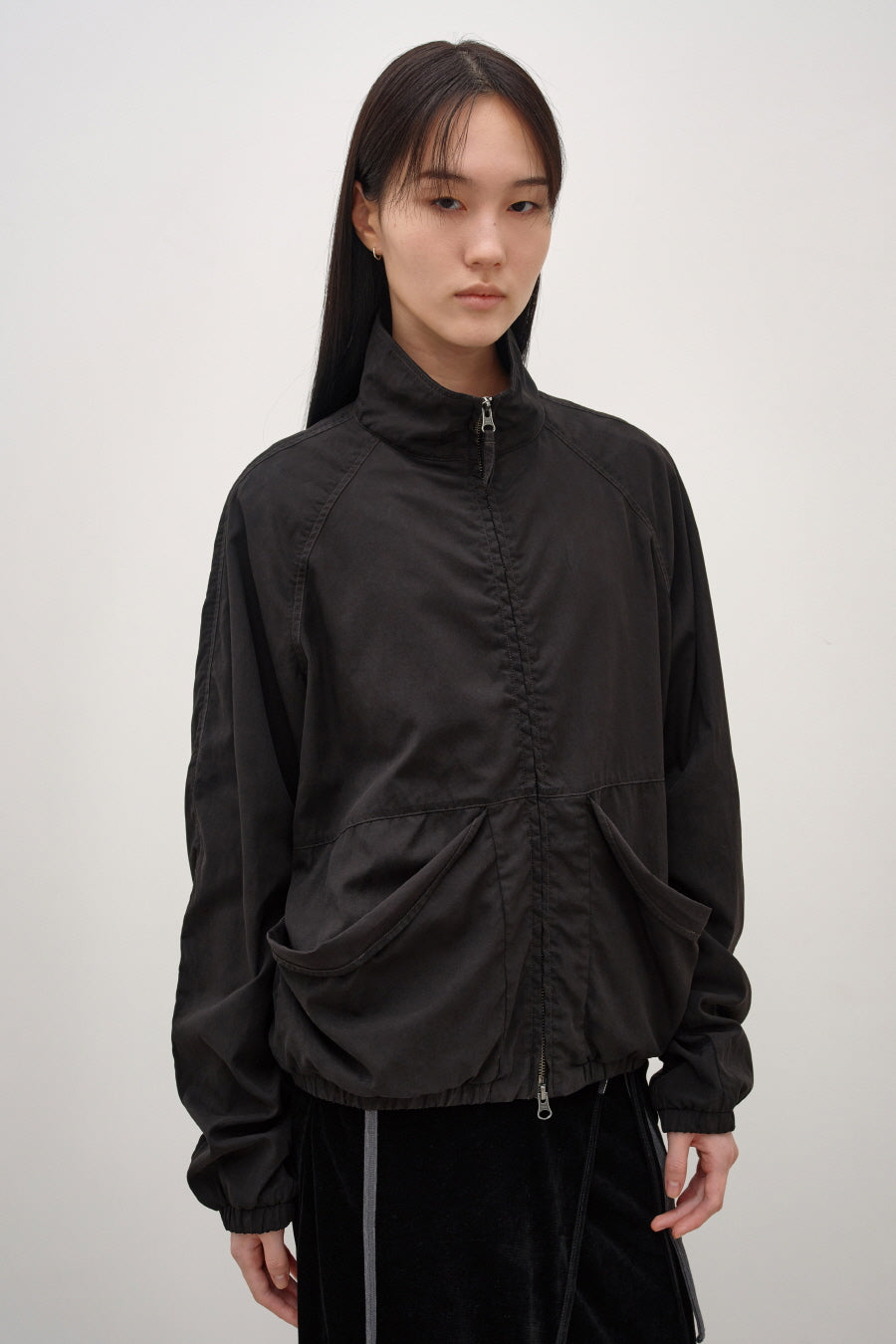Insilence - Garment-Dyed Drape Jumper (Charcoal) product image 1 | TRAB K-Fashion Australia